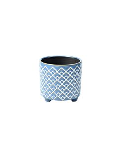 Burgon & Ball - Bilbao Blue Glazed Pot - Small